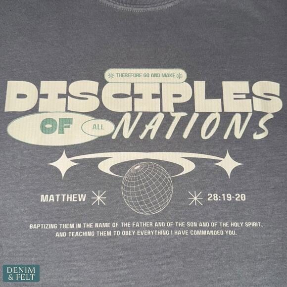 Comfort Colors Disciples of All Nations Graphic Tee Christian Faith NWOT - Picture 5 of 6